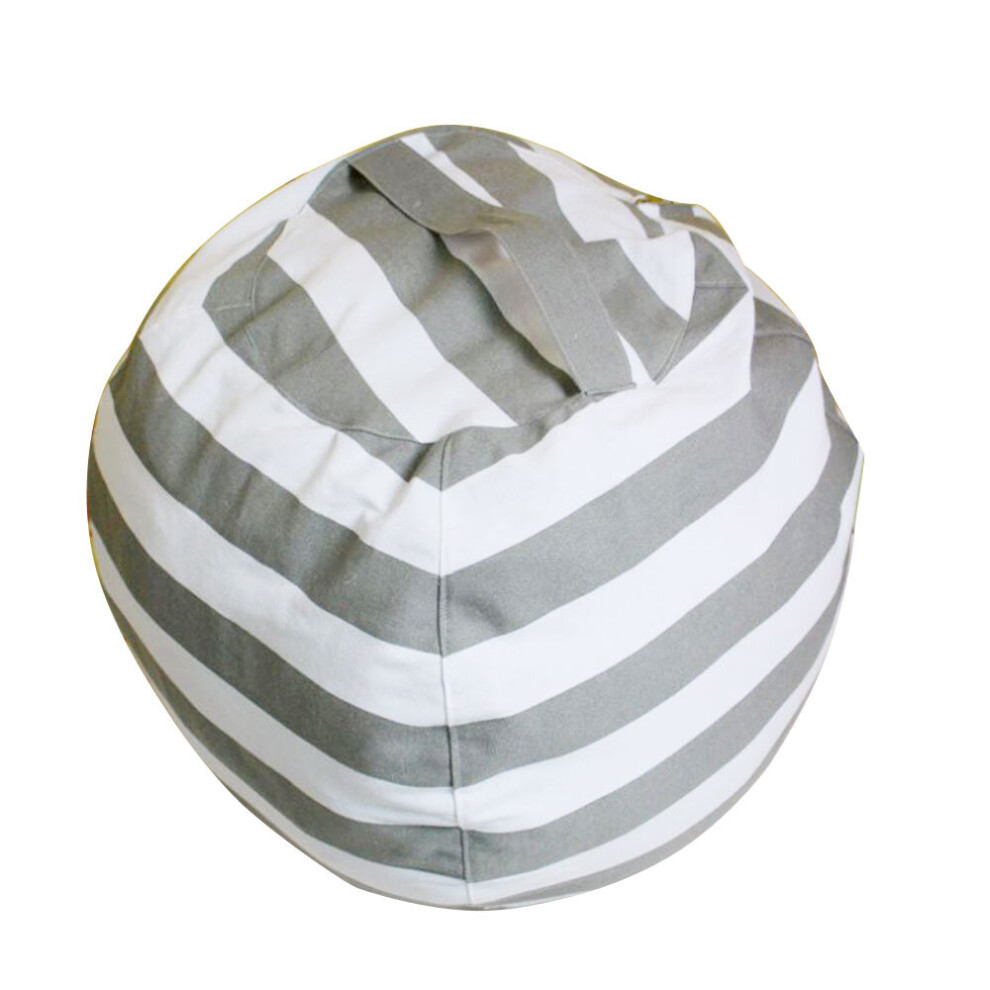 (Gray) Stuffed Animal Toy Bag Storage Cover Soft Seat L
