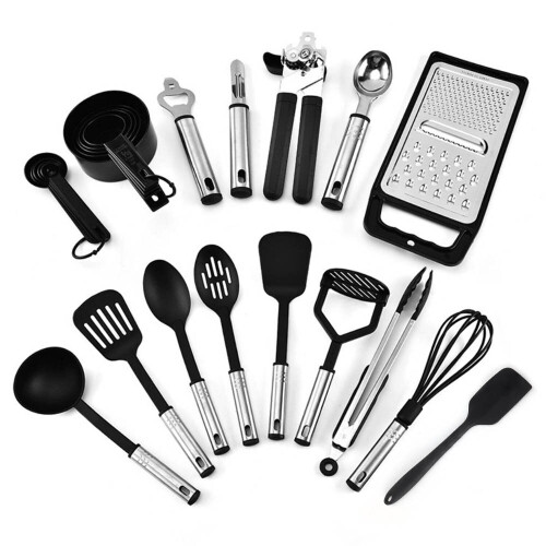 24 Piece Cooking Set Kitchen Gadget Tool Non-stic Handles Spatula