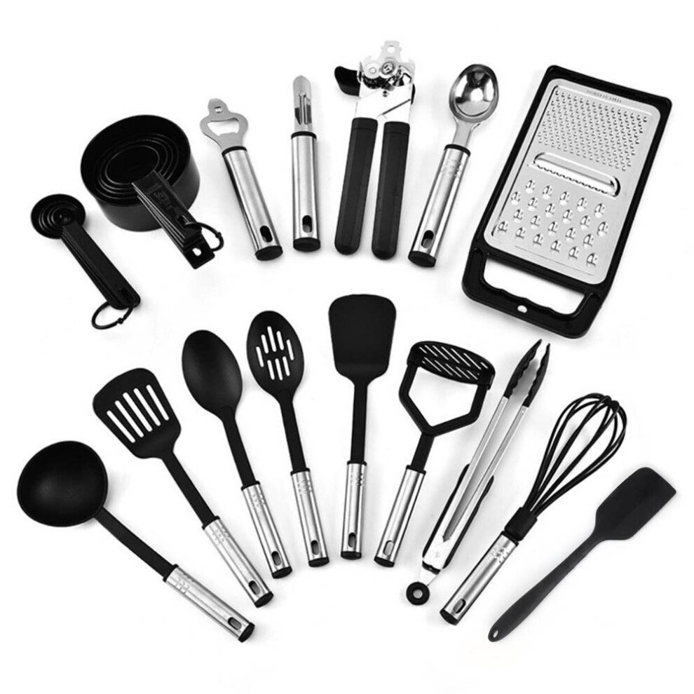 24 Piece Cooking Set Kitchen Gadget Tool Non-stic Handles Spatula