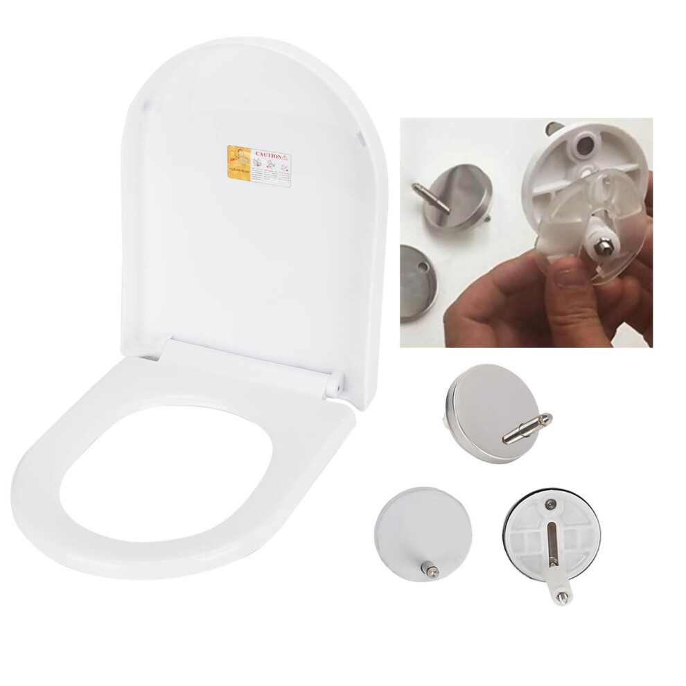Soft Close Toilet Seat White Bathroom D Shape Wc Seats Anti Slam 613310314110