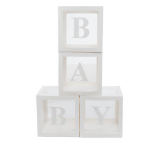 4pc Transparent Baby Shower Balloon Decoration Boxes