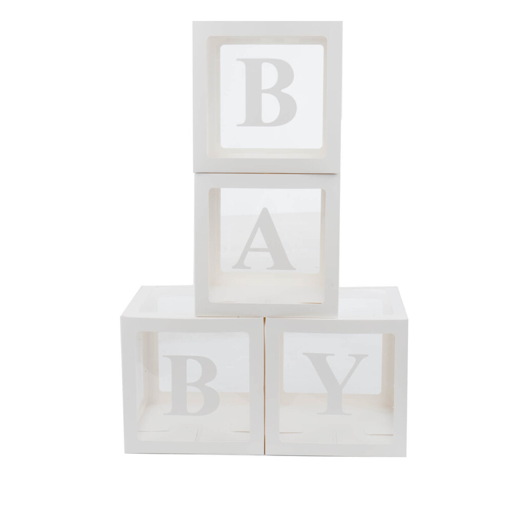 4pc Transparent Baby Shower Balloon Decoration Boxes on OnBuy