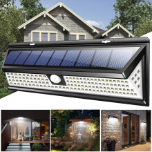 CZHONG-Outdoor Floodlights Lamp 118 LED Solar Power  Sensor Wall Light