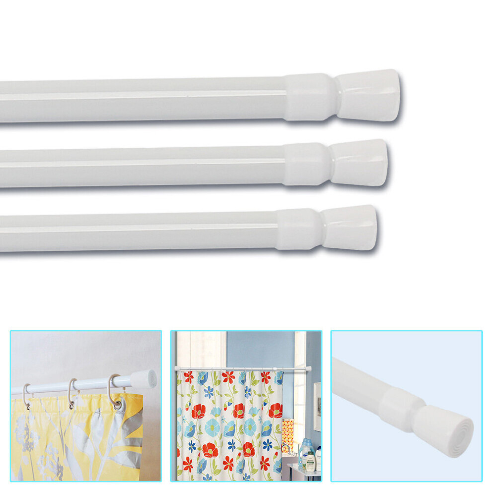 190CM Spring Loaded Curtain Rail Extendable Voile Tension Pole