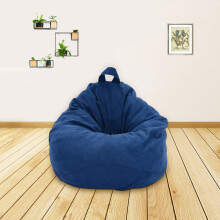 (Blue) Adults Kids Large Bean Bag Sofa Cover Indoor Lazy Lounger