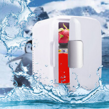 (White) 4L Portable Mini Fridge Car Refrigerator