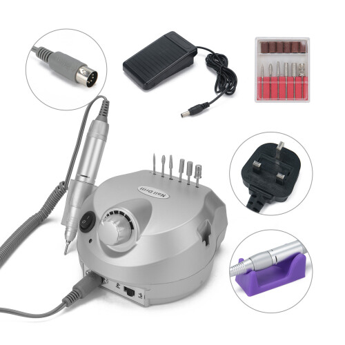 (Silver) Electric Manicure Pedicure Nail Art Drill Machine 2