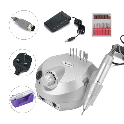 (Silver) Electric Manicure Pedicure Nail Art Drill Machine 1