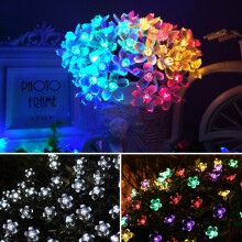(Colorful) Flower Fairy Garden String 50LED Solar