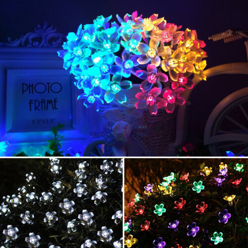 (Colorful) Flower Fairy Garden String 50LED Solar
