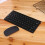 (Black) Slim 2.4G Cordless Wireless Keyboard Mouse Set 1