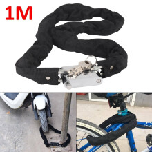 1M Heavy-Duty Motorcycle Chain Lock with 3 Keys, Rust-Resistant, Anti-Theft Padlock for Bikes/Motorcycles