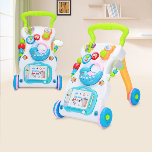 VTech First Steps Baby Walker  Push Along Walker Baby Toy with Shapes,  Sounds, Music, Phrases