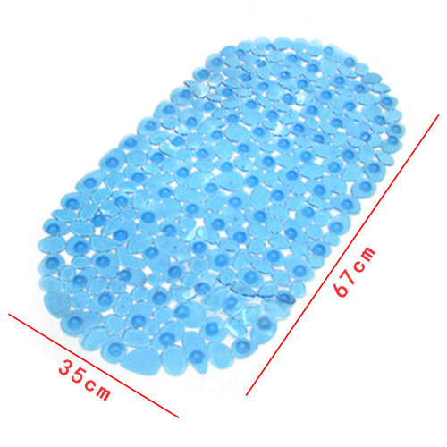 (Black) Large Strong Suction Non Slip Bath Shower Mat 1