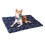 (Blue bones) Warm Plush Cushion Sleep Mat for Kennel 4