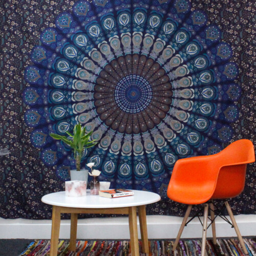 Double Cotton Bedspread + Wall Hanging - Classic Mandala 2
