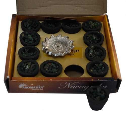 Box of 12 Resin Cups - White Sage 2