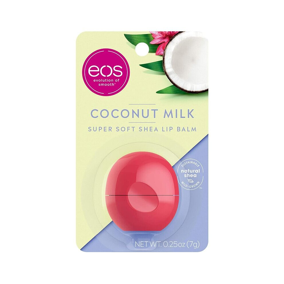 Photos - Lipstick & Lip Gloss E.O.S. EOS Smooth Sphere Lip Balm 7g - Coconut Milk, Hydrating Lip Moisturizer for Smooth Lips 
