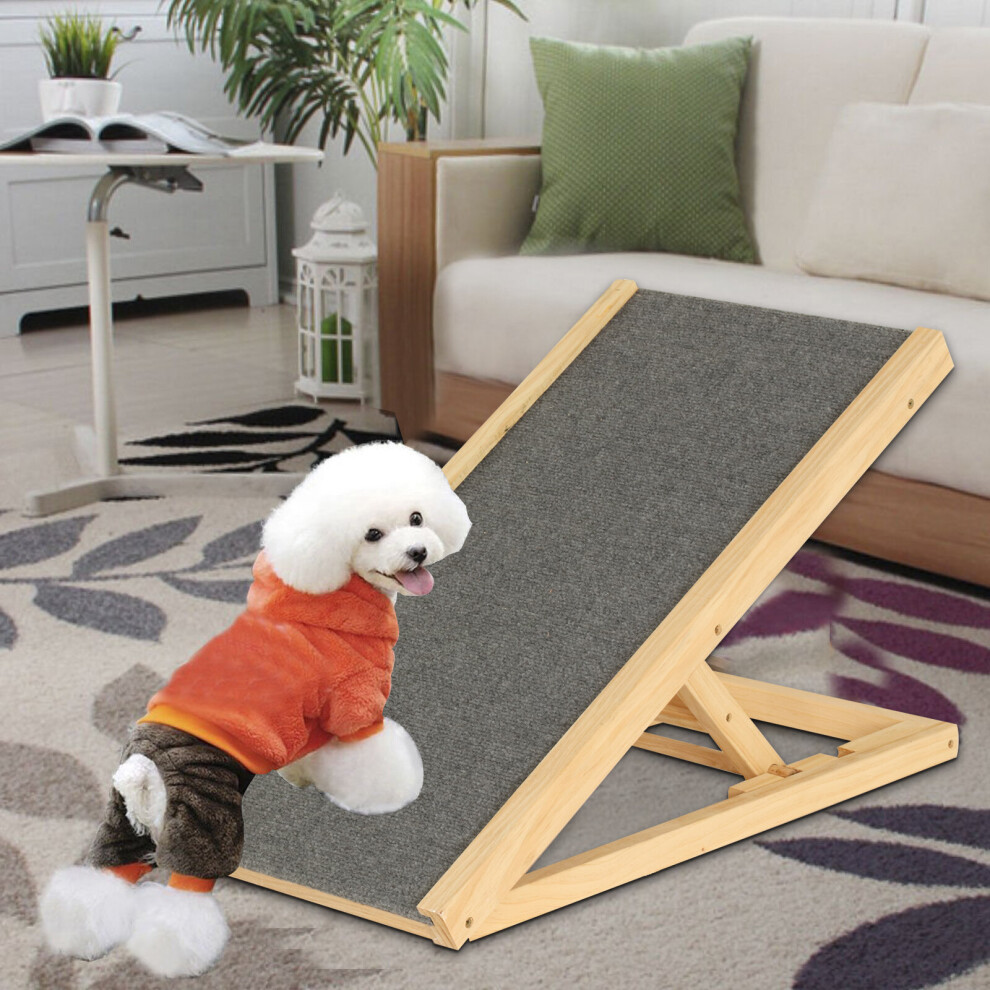 Adjustable Heights Non-Slip Carpet Stair Freestanding Dog Stair Ramp