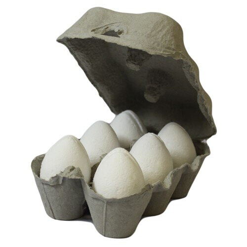 6x Bath Eggs in a Tray - Coconut 2