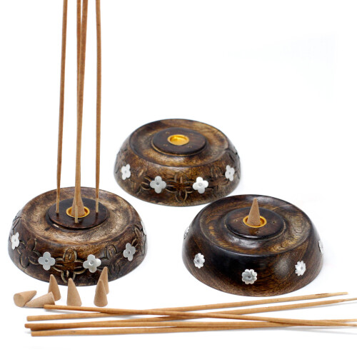 Cone & Stick Burner- Asst Design - Mango Wood 2