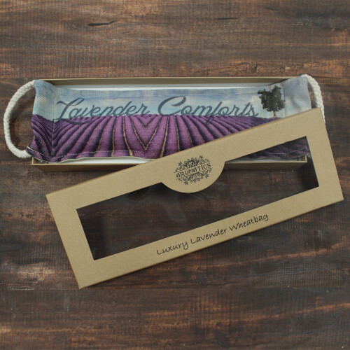 Luxury Lavender Wheat Bag in Gift Box - Lavender Comforts 2