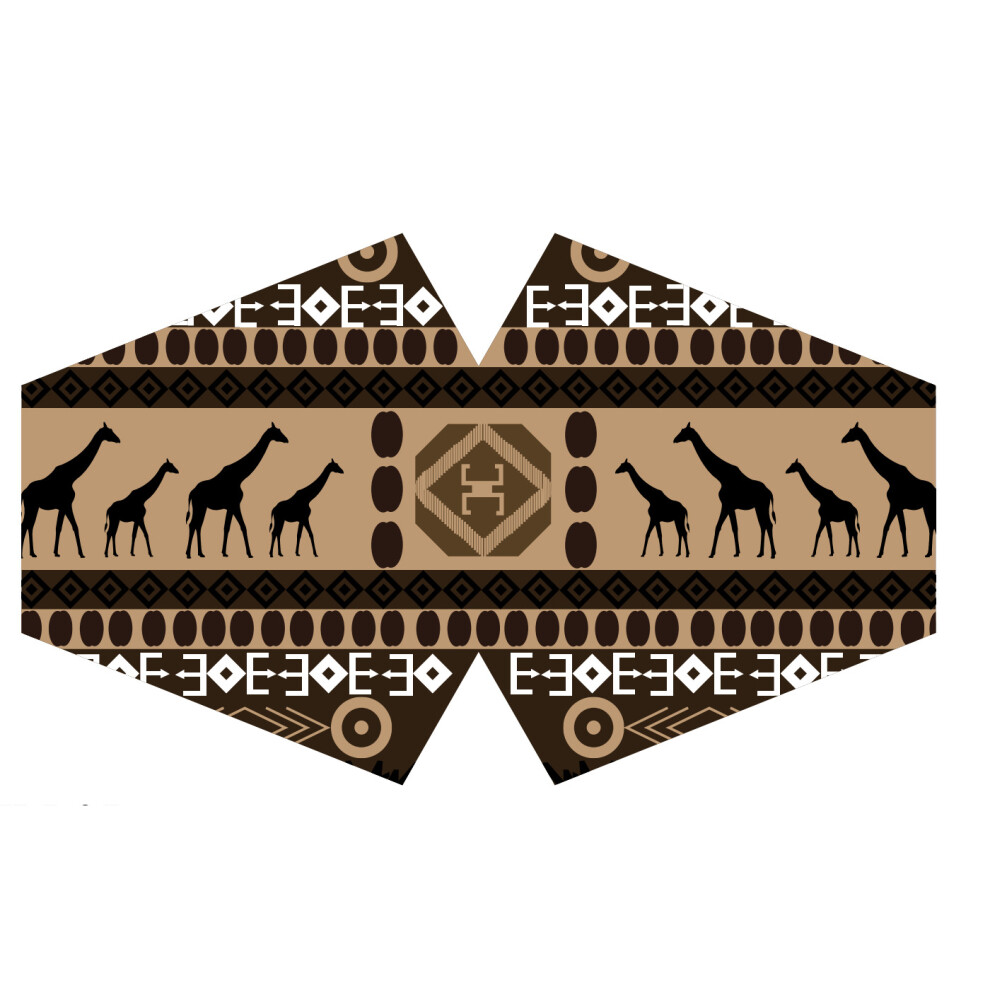 Reusable Fashion Face Mask - African Tribal  (Adult)