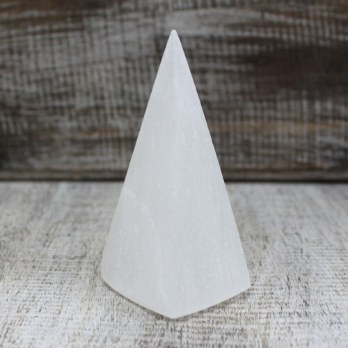 Selenite Pyramid Crystal - 10 cm