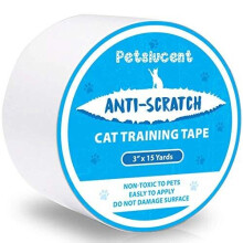 Petslucent Cat Scratch Deterrent Sticky Paws Tape, Cat Furniture Protector Training Tape Anti Scratching, Double Sided Guards for Carpet, Sofa, Couc