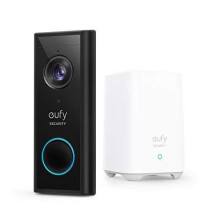 eufy Security Wireless Video Doorbell (Battery-Powered) with 2K HD, No Monthly Fee, On-Device AI for Human Detection, 2-Way Audio, Simple Self-Insta