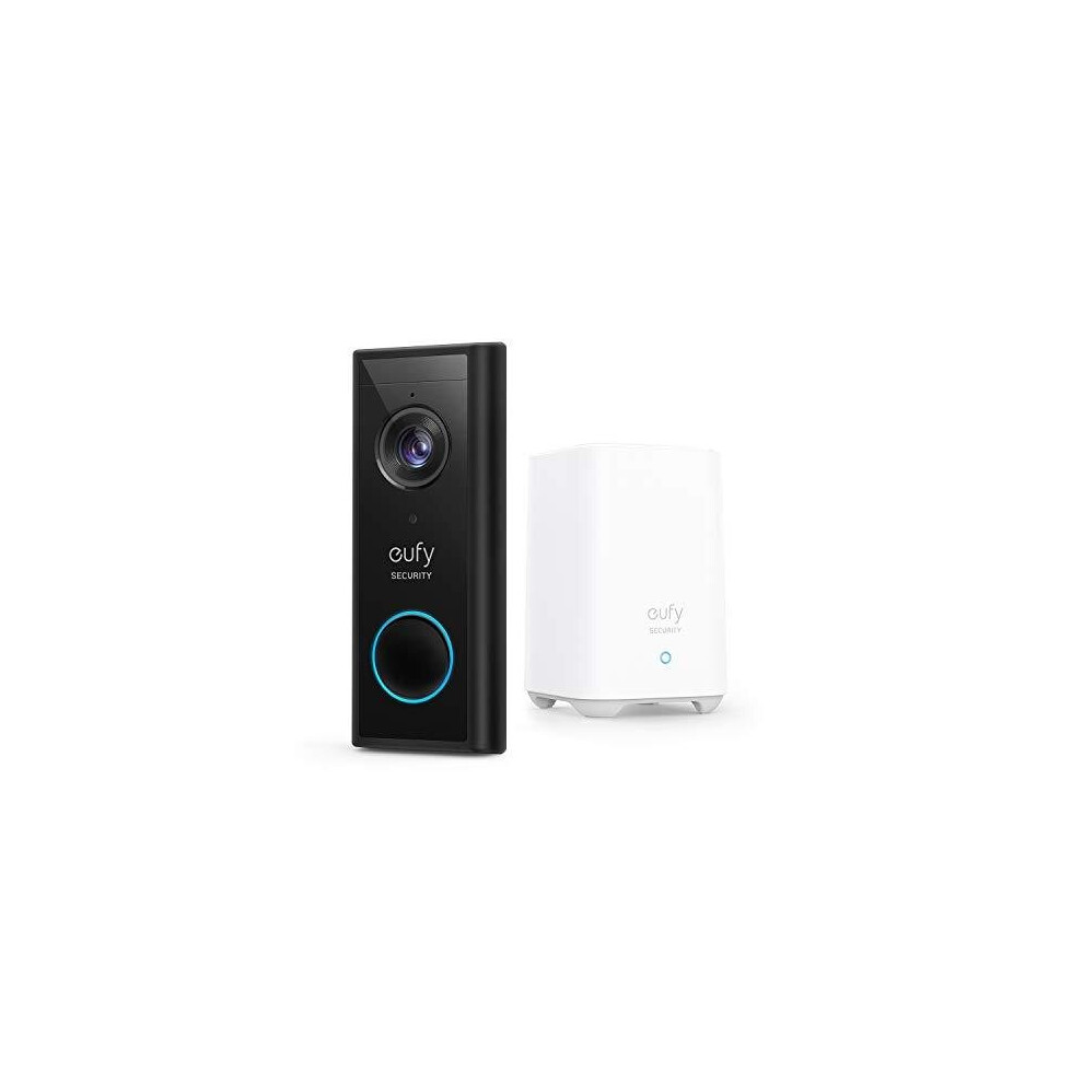 eufy Security Wireless Video Doorbell (Battery-Powered) with 2K HD, No Monthly Fee, On-Device AI for Human Detection, 2-Way Audio, Simple Self-Insta