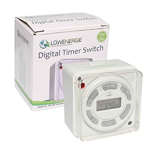 Lowenergie Lowenergie 12V DC Digital 7 Day programmable Timer Switch LCD Control 16A Power Relay