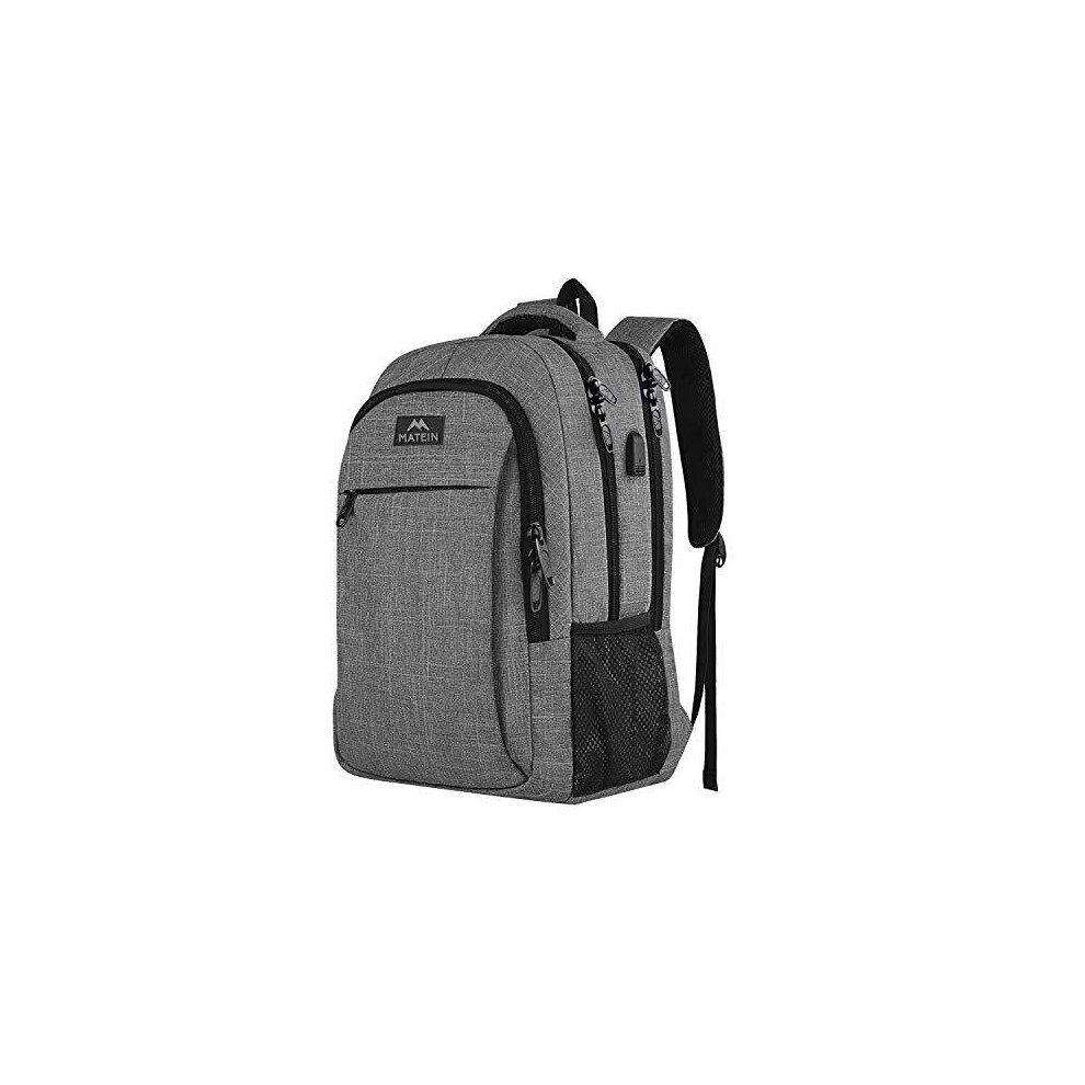 MATEIN Travel Laptop Backpack, Work Bag Lightweight Laptop Bag with USB Charging Port, Anti Theft Business Backpack, Water Resistant School Rucksack