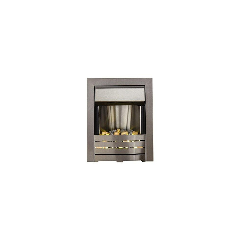The Adam Helios Brushed Steel Electric Fire with Pebble Bed Glow Effect - Image 6
