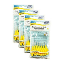 TePe Interdental Brushes 0.7mm Yellow - 4 Packets of 8 (32 Brushes)