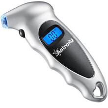 AstroAI Digital Tyre Pressure Gauge 150 PSI 4 Settings for Car Truck Bicycle with Backlit LCD and Non-Slip Grip Tyre Pressure Checker, Silver (1 Pac