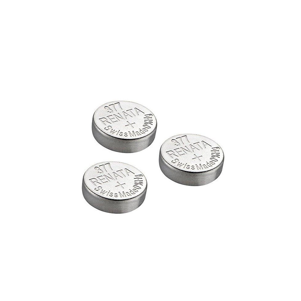 Renata Watch Battery Swiss Made Renata 377 or SR626SW OR AG4 1.5V (3 x 377 or SR 626 SW)