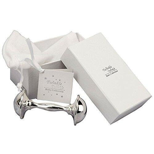 WIDDOP and Co. Twinkle Twinkle Decorative Silver Plated Baby's Rattle