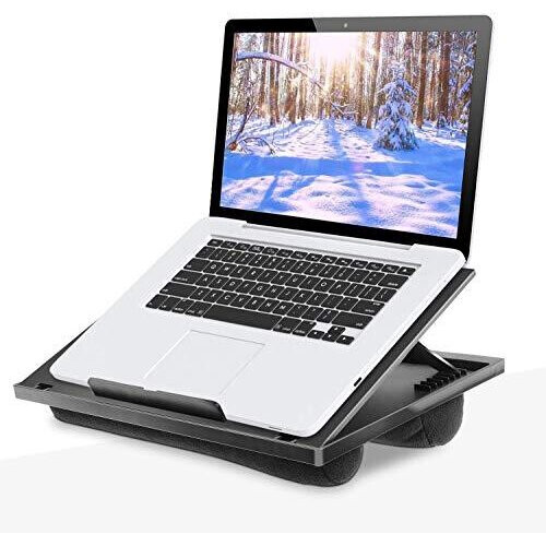 HUANUO Laptop Monitor Stand with Cushion for Bed - Flexibly Adjustable with 8 Angles, For Notebook, Tablet, Laptop up to 15,6