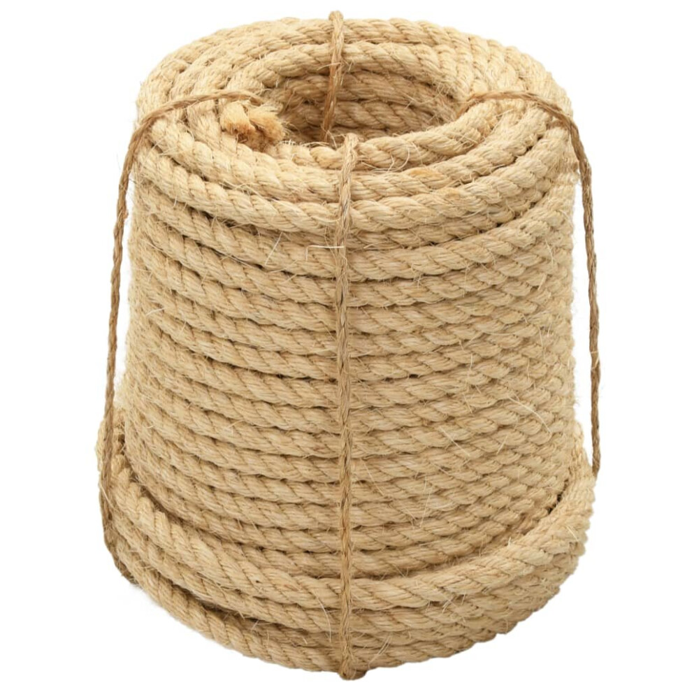 vidaXL Rope 100% Sisal 14mm 100m Twisted Twine Braided Rope Cat Scratching