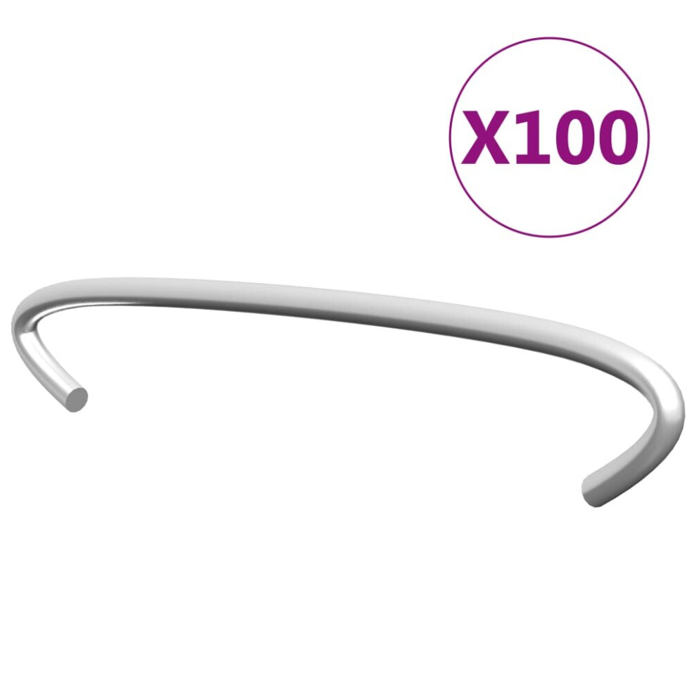 vidaXL 100x Gabion Hooks Galvanised Steel 10cm Gabion Spacer Distance Holder