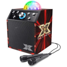 The X Factor Karaoke Machine Disco Cube Speaker with Bluetooth, Black