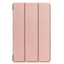 (Rose Gold, Samsung Tab A 10.1" T510/T515) Flip Cover Trifold Case Full Body (2019) Glass Screen Protector For Samsung