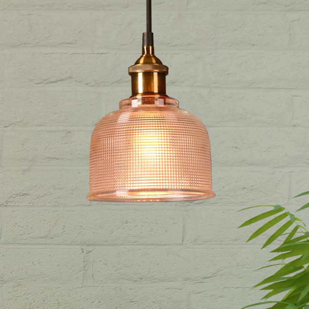 () Vintage Industrial Retro Loft Style Glass Ceiling Wall Lamp Shade Pendant Amber/Light