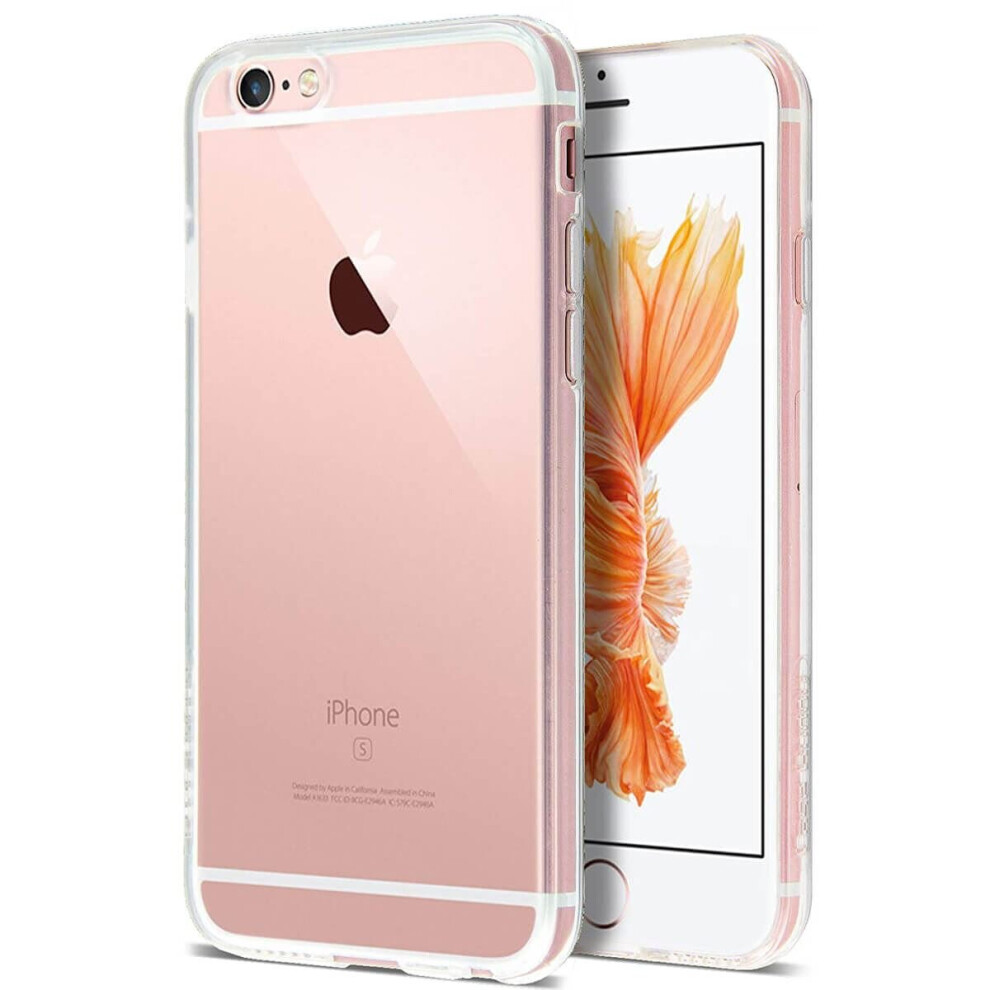(For Apple Iphone 6S Plus) Clear Silicone Gel Tpu New Slim Thin Back Case Glass Screen Protector For Apple 5056422858496