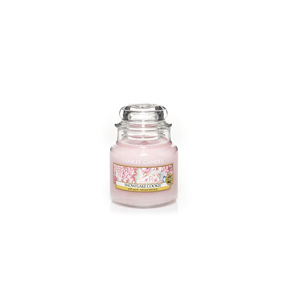 Yankee Candle Scented Candle | Snowflake Cookie Small Jar Candle | Burn Time: Up To 30 Hours