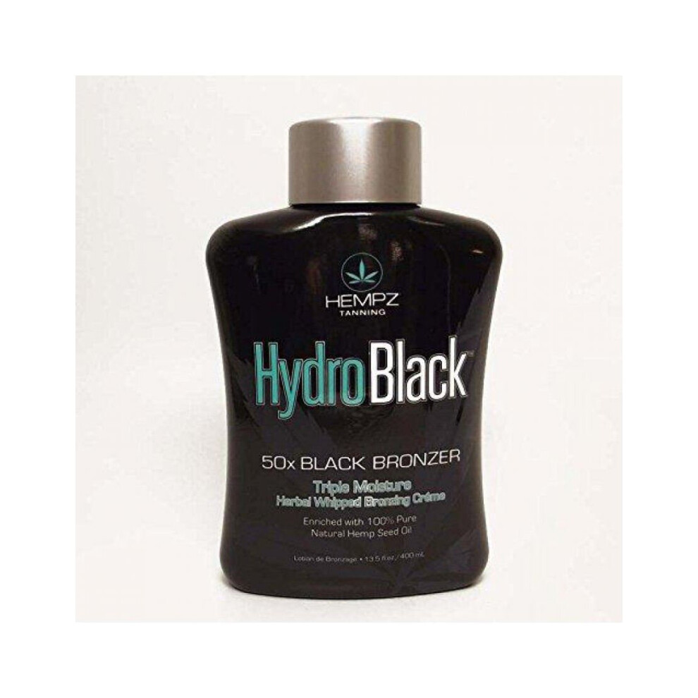 Hempz Hydro Black 50x Dark Bronzer Moisturising Creme Skin Tanning Lotion 400ml