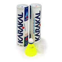 (Yellow) Karakal Badminton National Shuttlecocks Medium Blue Speed - Pack Of 6