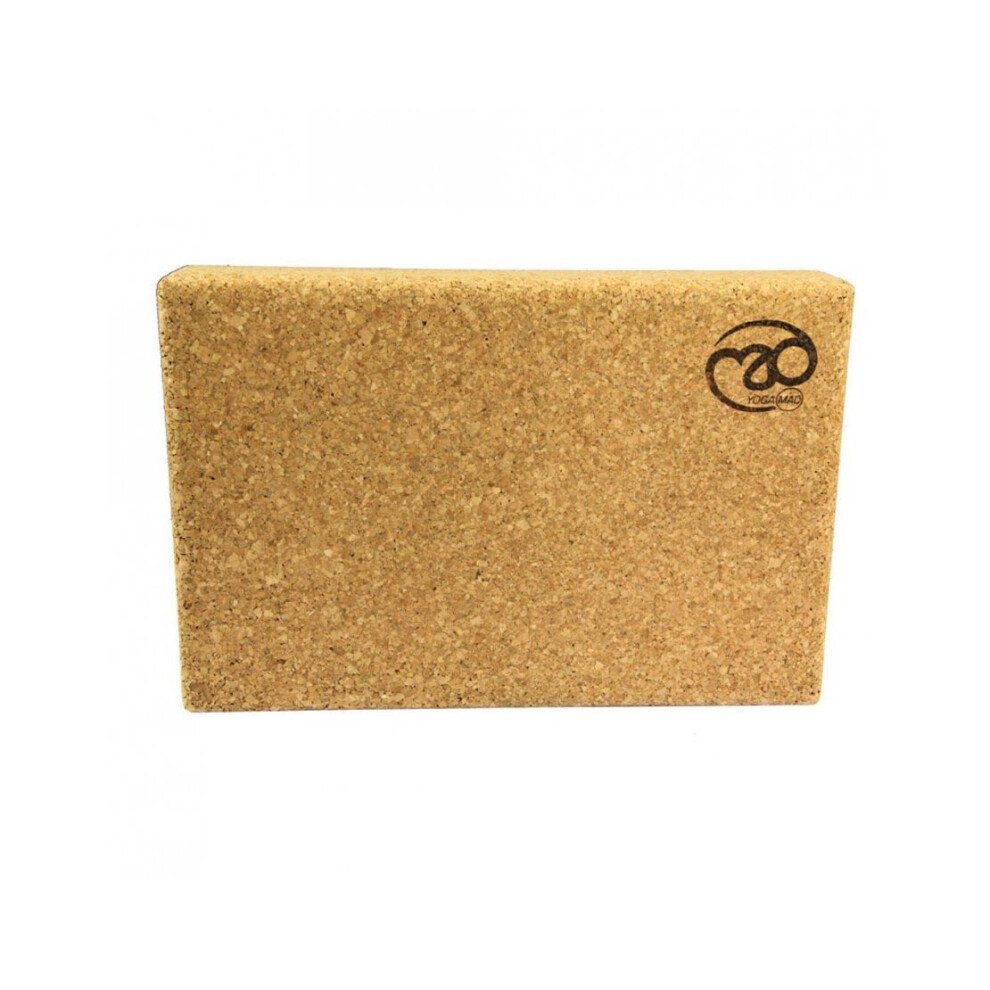 Fitness Mad Cork Block Yoga Balance & Pilates Muscle Strength - 305 x 205 x 50mm