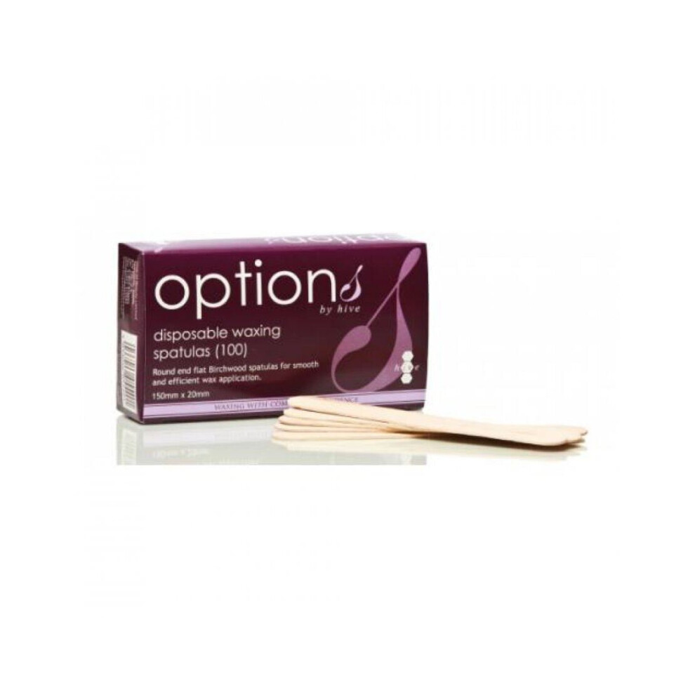 Hive Of Beauty Waxing Disposable Wooden Application Spatulas 15cm x 2cm - (100)